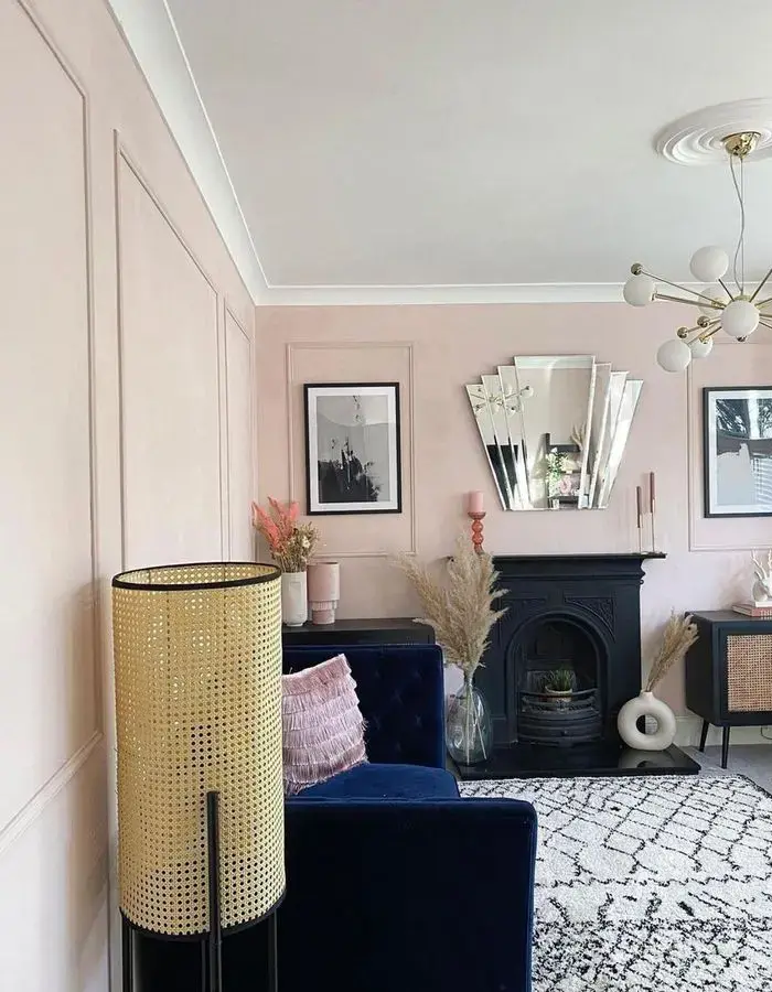 48 Glam Living Room Ideas with Timeless Style 37 Pink Living Room With Bold Contrast