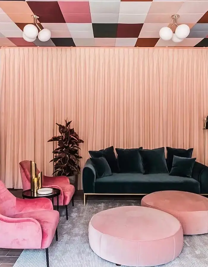 48 Glam Living Room Ideas with Timeless Style 36 Playful Living Room With Bold Color