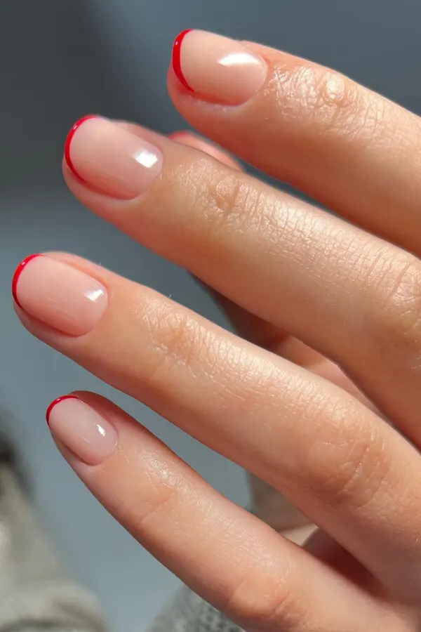 40 Classy Hot Red Nails Inspo Ideas That Never Go Out of Style 12 Raspberry-Tipped French Nails