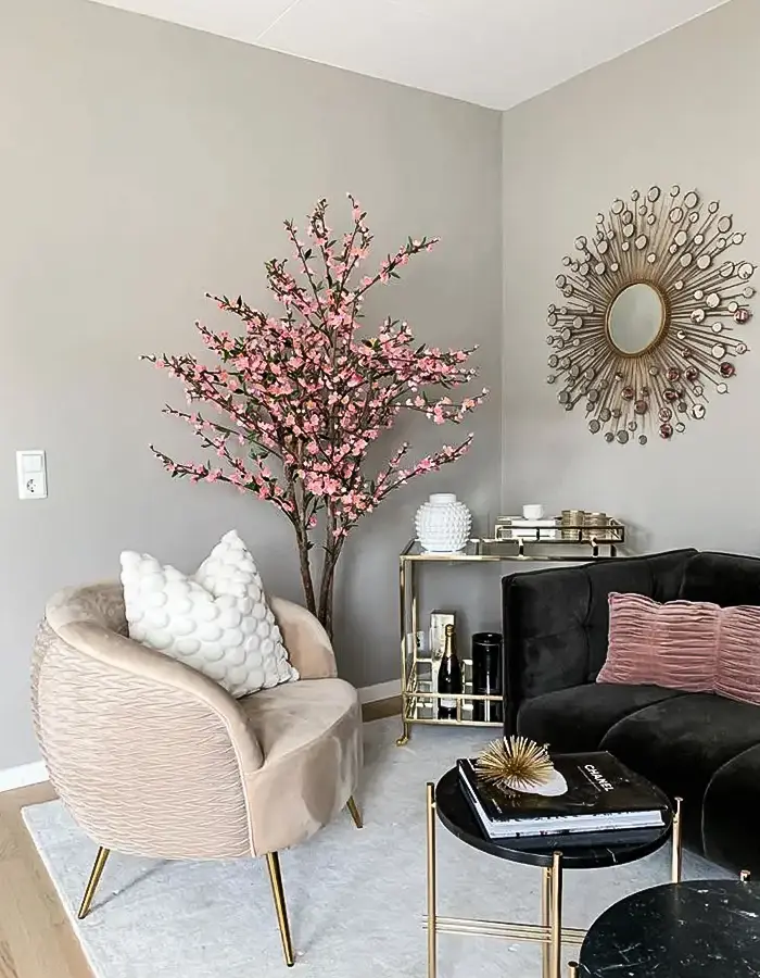 48 Glam Living Room Ideas with Timeless Style 20 Refined Neutral Living Room With Pink