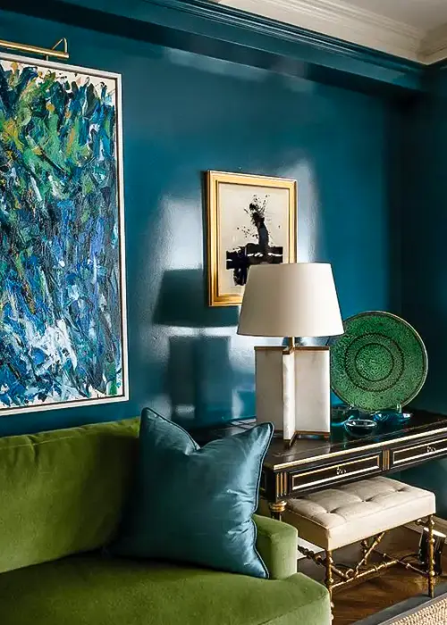 46 Calm Blue And Green Living Room Ideas 44 Refined Style with Artistic Flair