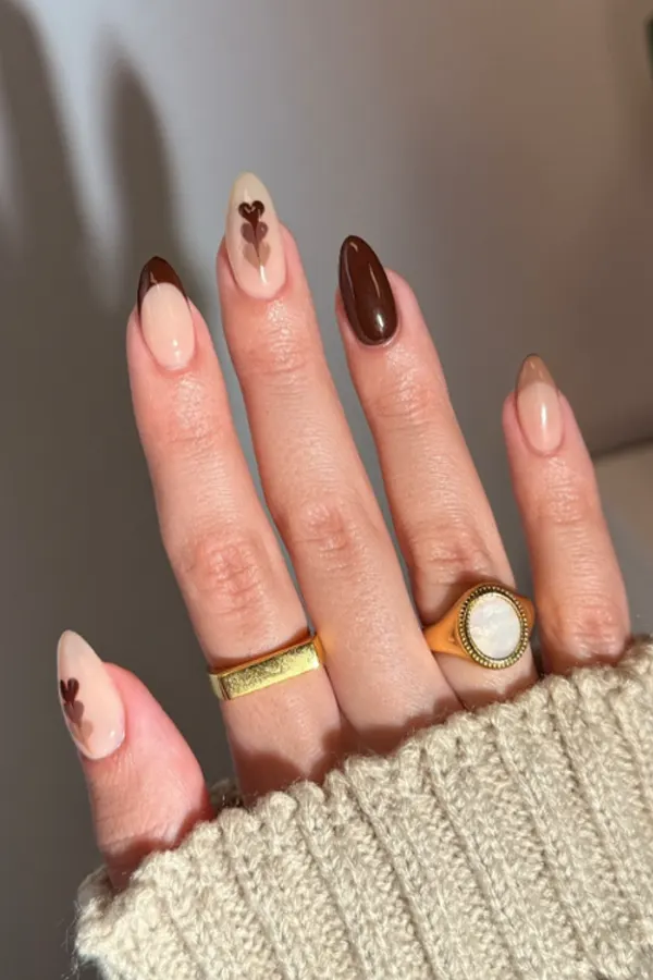 47 Cozy Cute Fall Nails Designs Autumn Mani Ideas You Must Try This Season 4 Dusty Romantic Neutrals Nails