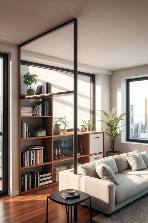 Room Divider Bookshelves for Zoning