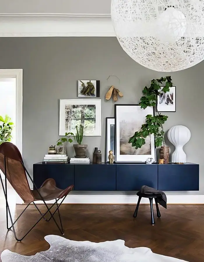 48 Blue Grey Living Room Ideas with Style and Calm 31 Scandinavian Living Room With Navy and Grey