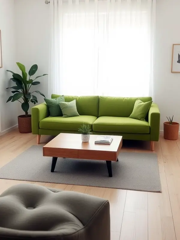 29 Green Couch Living Room Ideas with Bold Style 15 Scandinavian Style Green Living Room