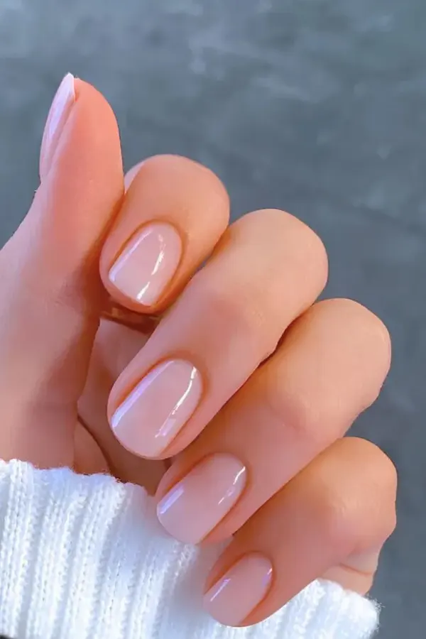 37 Must-Try Clean Girl Nails Ideas for a Fresh and Effortlessly Simple Look 14 Sheer White Nail Finish