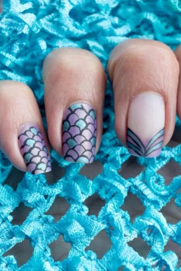 41 Fun Summer Nails Designs To Level Up Your Look This Season 25 Shimmer Like a Mermaid