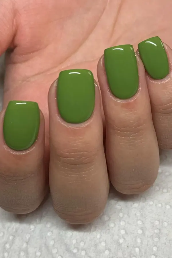 Simple Bright Olive Nails Ideas