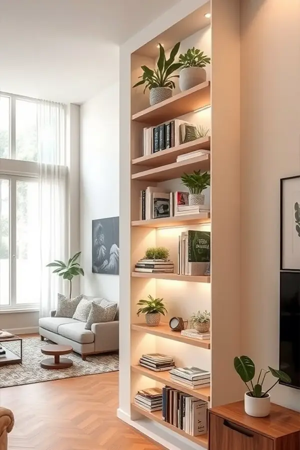 Slim Tall Shelves for Tight Spots