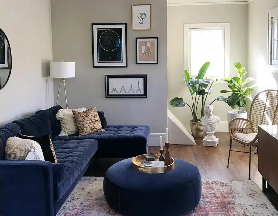 48 Blue Grey Living Room Ideas with Style and Calm 39 Small Neutral Living Room With Navy Sectional