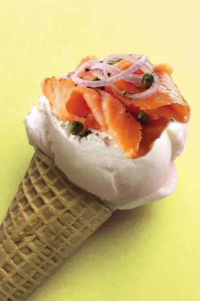 Smoked Salmon Ice Cream Twist