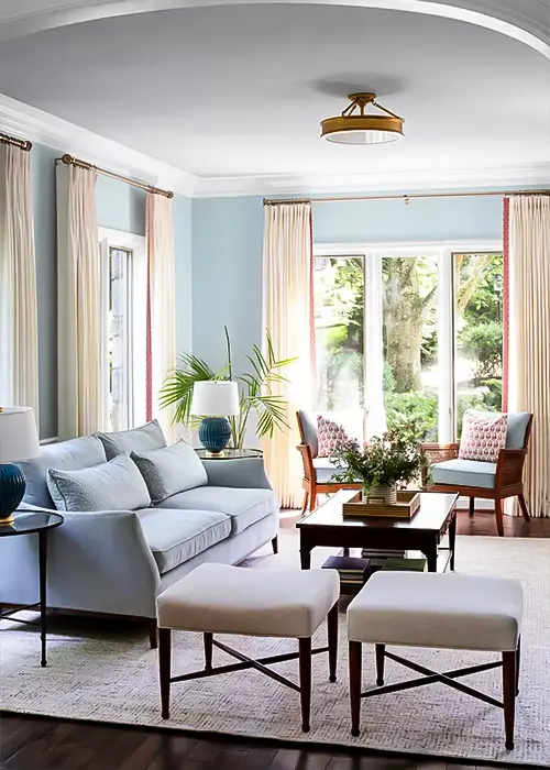 46 Calm Blue And Green Living Room Ideas 21 Soft Blues with Warm Accents