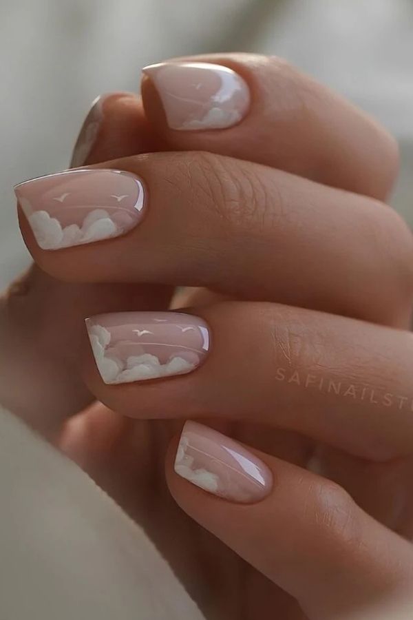 Soft Dreamy Cloud Nails