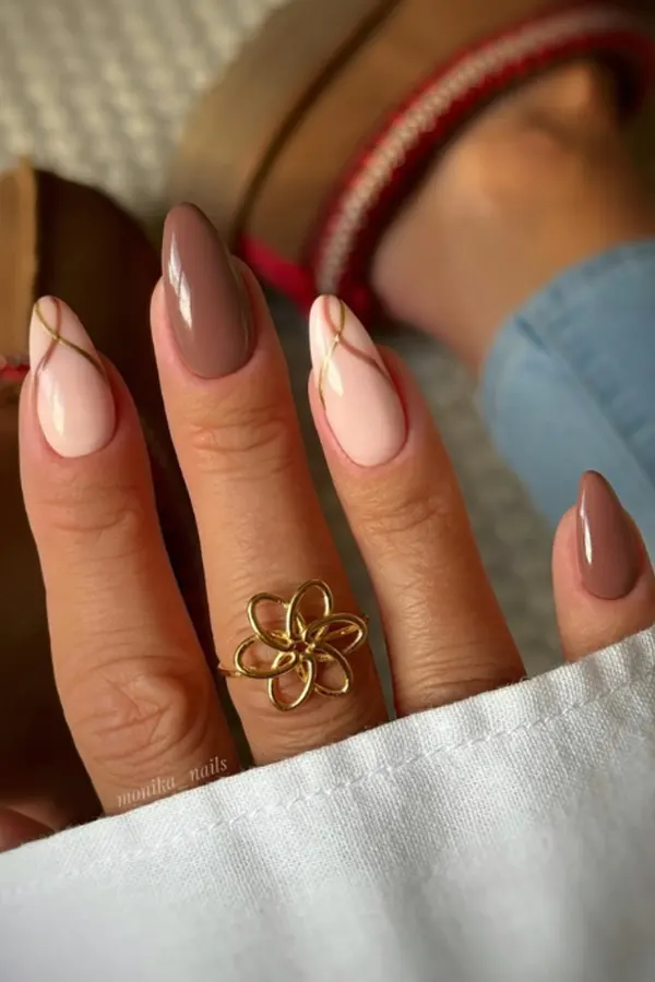 47 Cozy Cute Fall Nails Designs Autumn Mani Ideas You Must Try This Season 28 Minimal Warm Fall Nail Tones