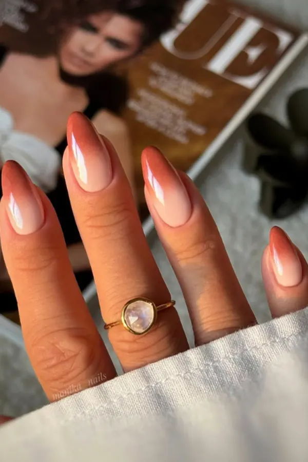 47 Cozy Cute Fall Nails Designs Autumn Mani Ideas You Must Try This Season 17 Soft Ombre Autumn Nails