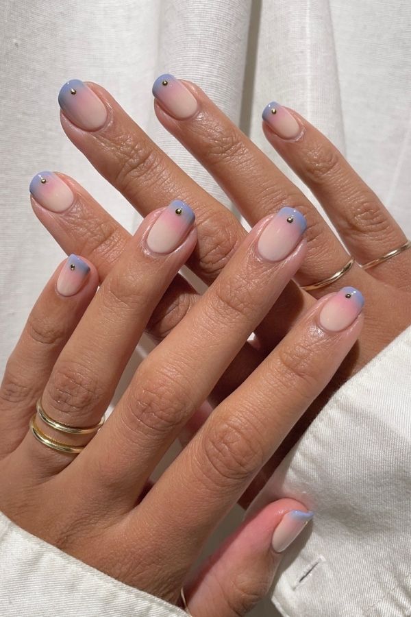 36 Subtle Yet Cute Minimal Nail Designs Mani Ideas You’ll Love to Wear 27 Soft Sunset Nails