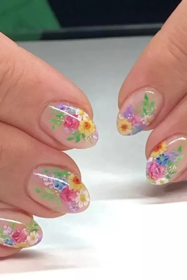 41 Bright and Cheerful Sunflower Nail Designs Ideas You’ll Love to Copy 10 Soft Watercolor Sunflowers