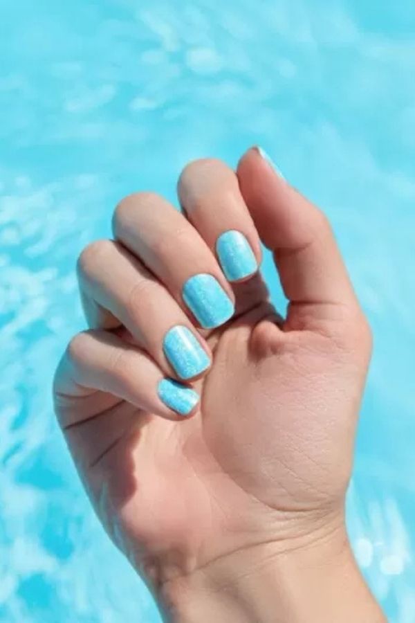 41 Fun Summer Nails Designs To Level Up Your Look This Season 22 Sparkle by the Poolside
