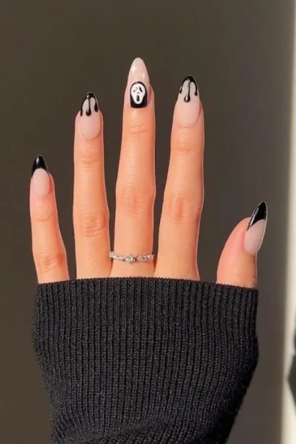 Spooky Halloween Drip Nails