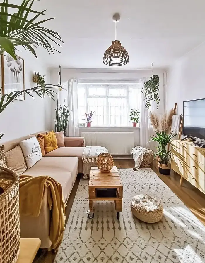 47 Narrow Living Room Decor Ideas That Maximize Space 23 Style Meets Balance and Greenery