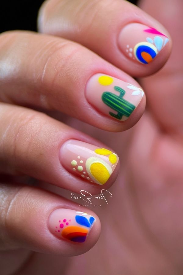 41 Fun Summer Nails Designs To Level Up Your Look This Season 19 Summer Fun Colorful Mani Idea