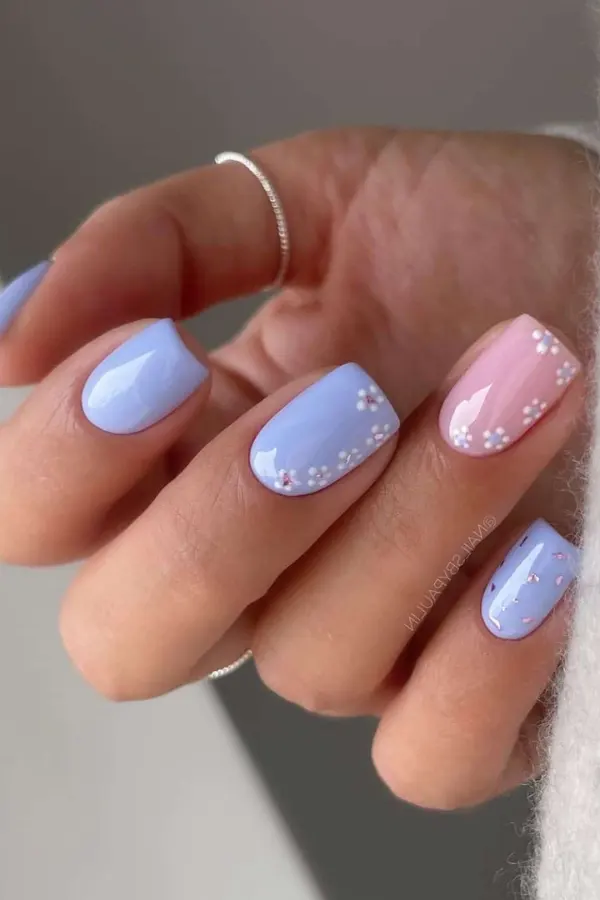 54 Elegant Flower Nail Designs Floral Mani Ideas To Copy This Season 7 Sweet Violet Candy-Inspired Nails