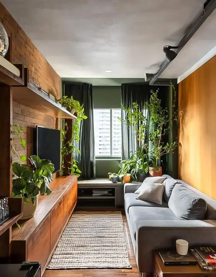 47 Narrow Living Room Decor Ideas That Maximize Space 48 Use Bold Colors to Shift Focus