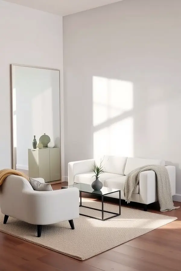 28 Minimalist Living Room Ideas That Feel Bigger 28 Use Mirrors To Open Space