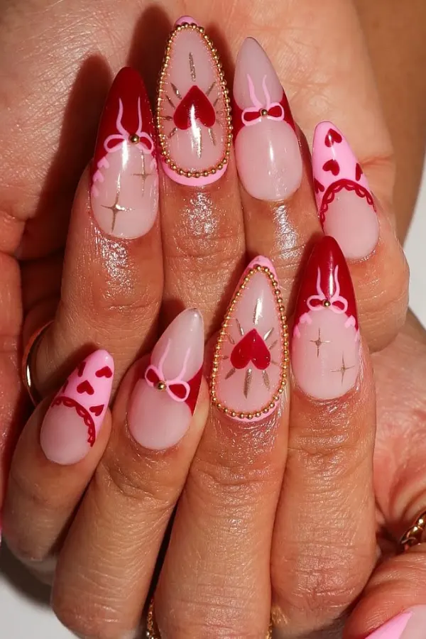 40 Classy Hot Red Nails Inspo Ideas That Never Go Out of Style 13 Valentines Day Inspo Nails
