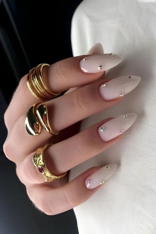 White Canvas Rhinestones