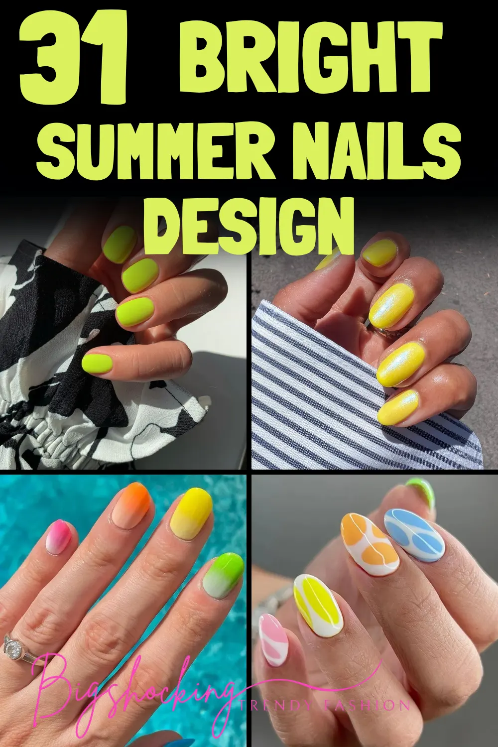 31 Bright Summer Nails Design to Copy for the Perfect Fresh Mani Look