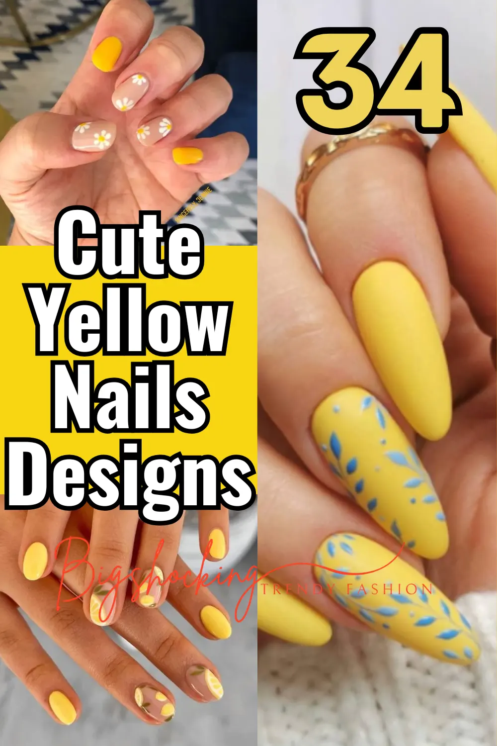 34 Soft to Bold Cutest Yellow Nail Designs Ideas Perfect for Summer and Beyond