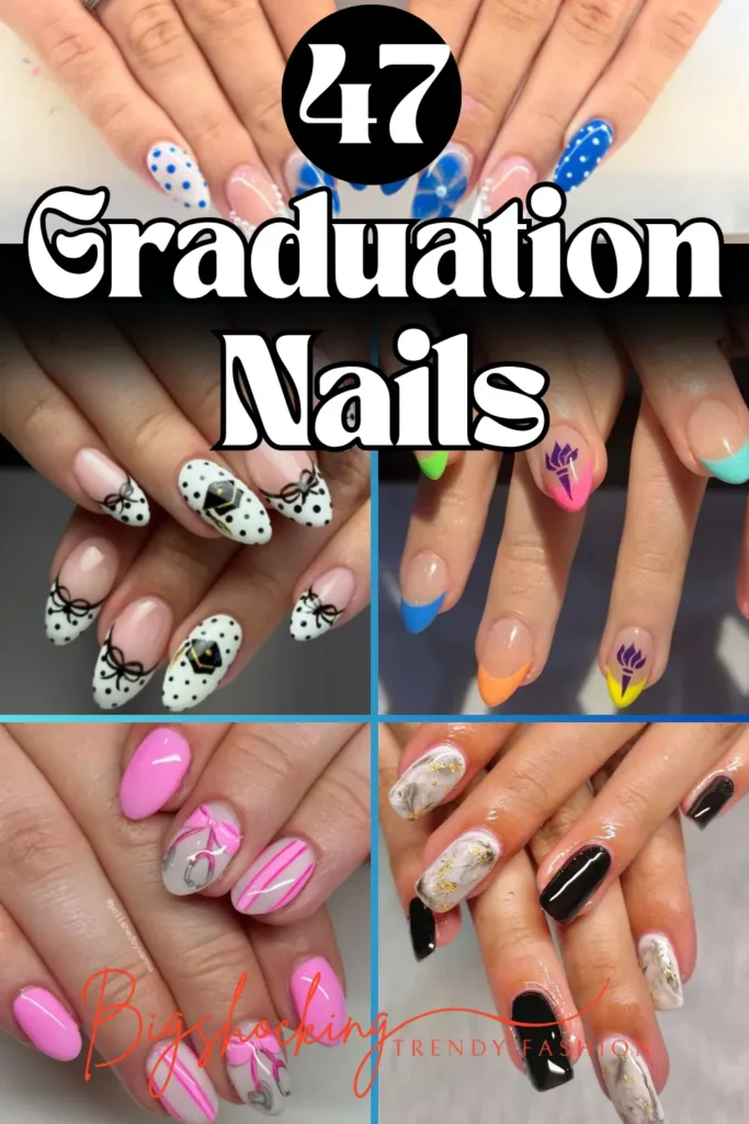47 Cute Graduation Nail Ideas Mani Designs To Instantly Elevate Your Graduation Look