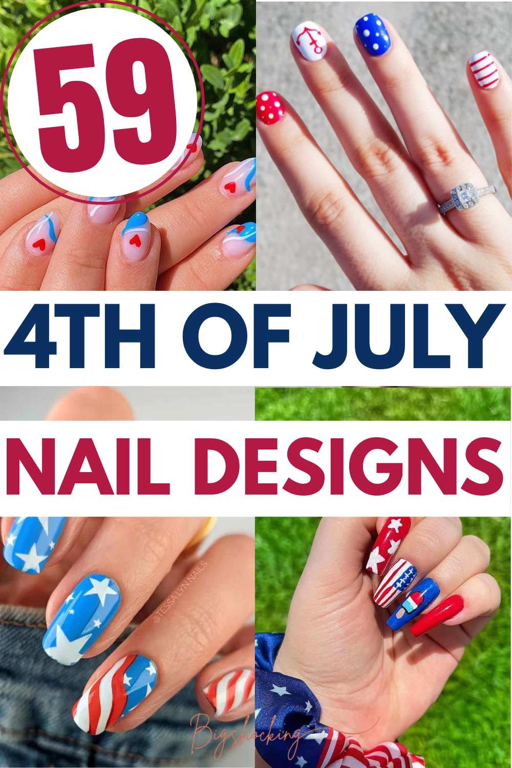 59 Elegant 4th Of July Nails Patriotic Nail Designs You Must Try on Independence Day