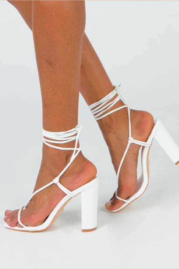 50 Stunning College Graduation Dresses to Make You Stand Out 25 Billini Virden White Heels