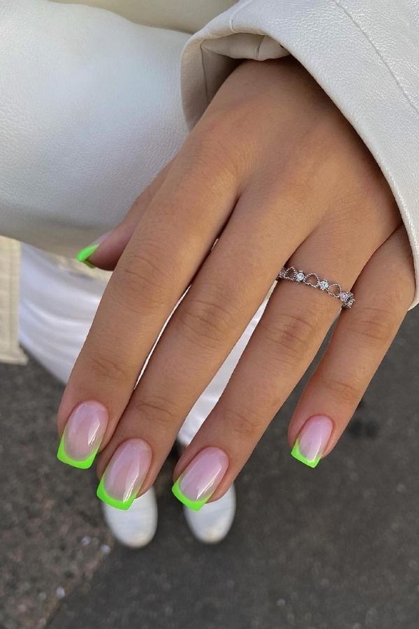 Bold Neon Green Nails