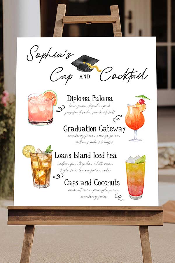 Custom Graduation Drink Station