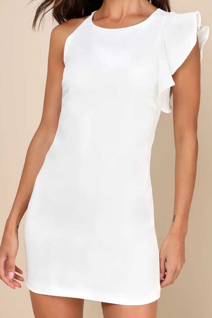 Dinah Asymmetrical White Dress Dinah Asymmetrical White Dress