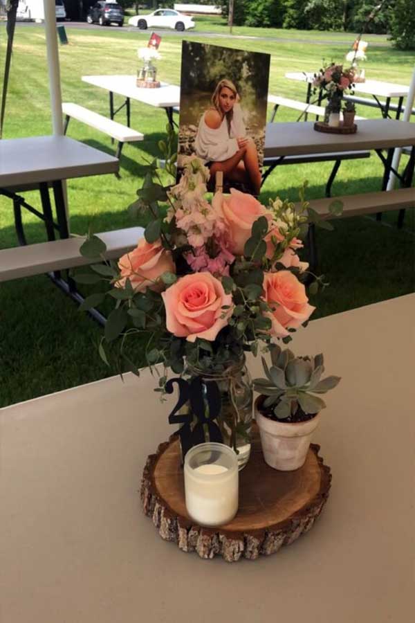 Floral Table Centerpiece For Grads