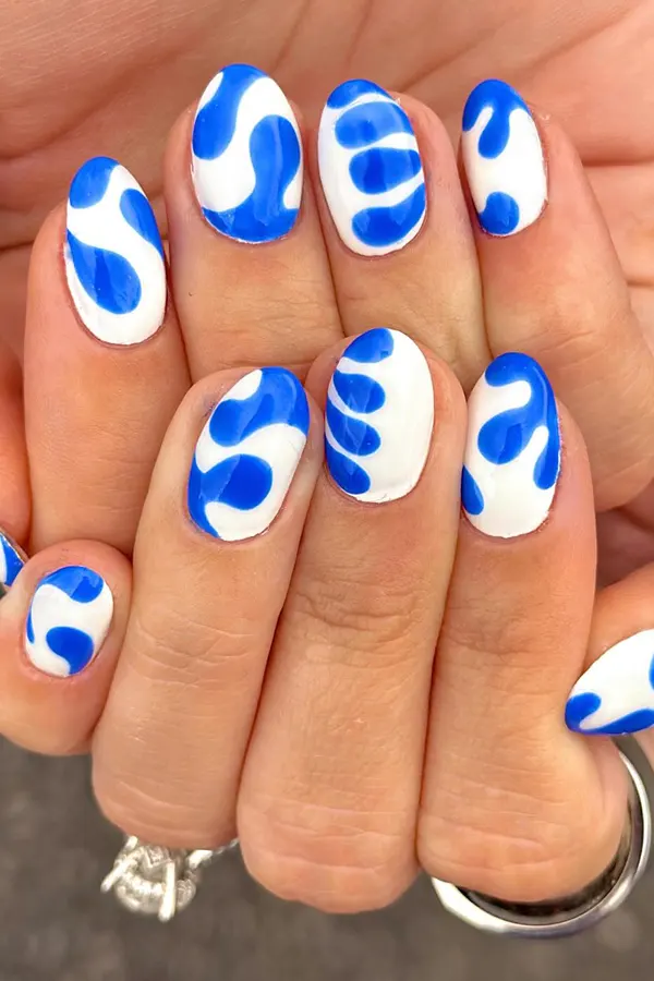 Fresh Blue Vacation Nails