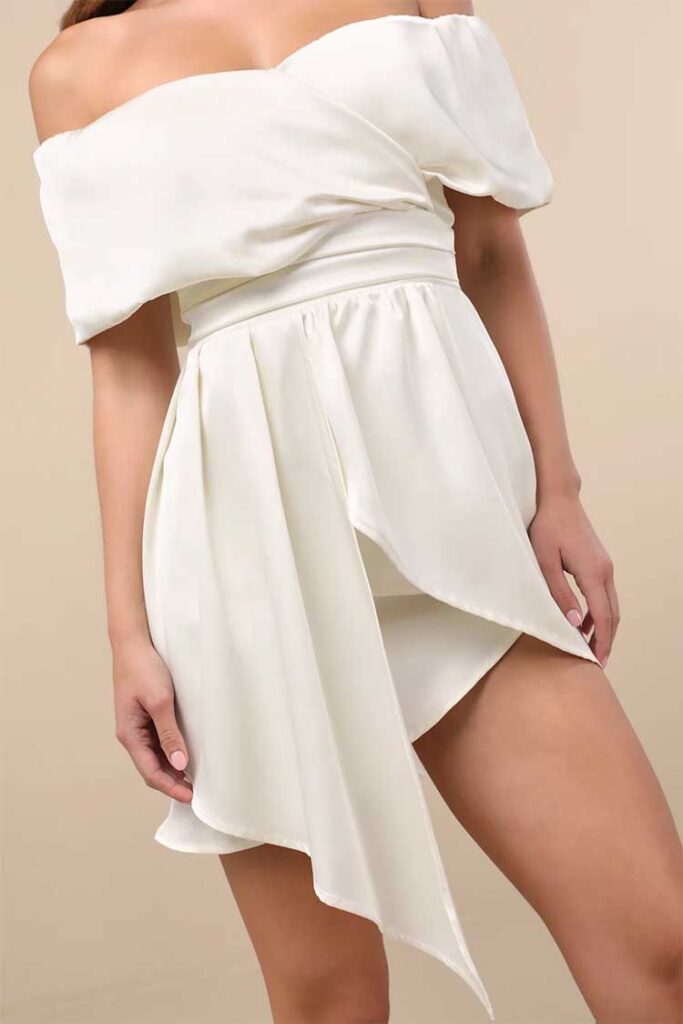 Ivory Glow Off-Shoulder Dress Ivory Glow Off Shoulder Dress