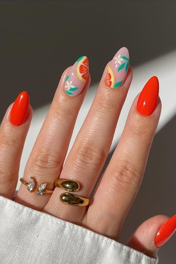 Sunny Day Juicy Fruit Nail Art