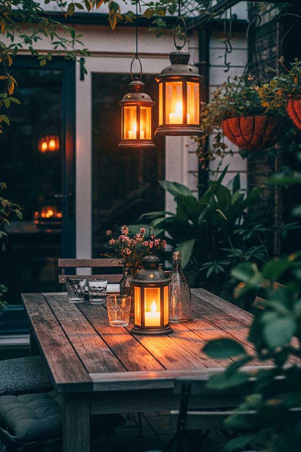 Lantern Glow Patio Setup