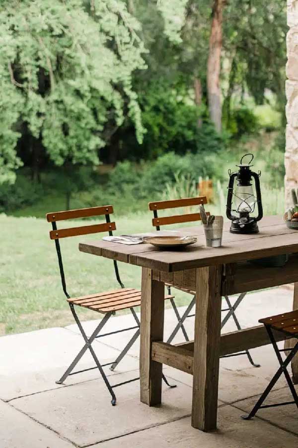 Lantern-Lit Garden Table