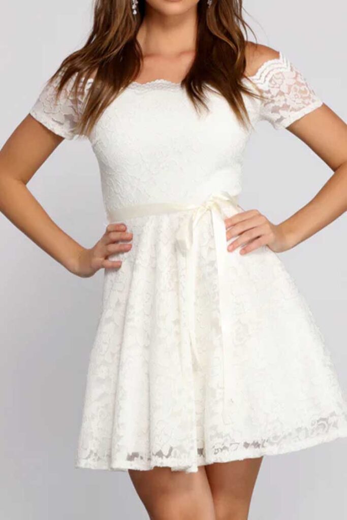 50 Stunning College Graduation Dresses to Make You Stand Out 8 Mackenzie Romantic Lace Dress