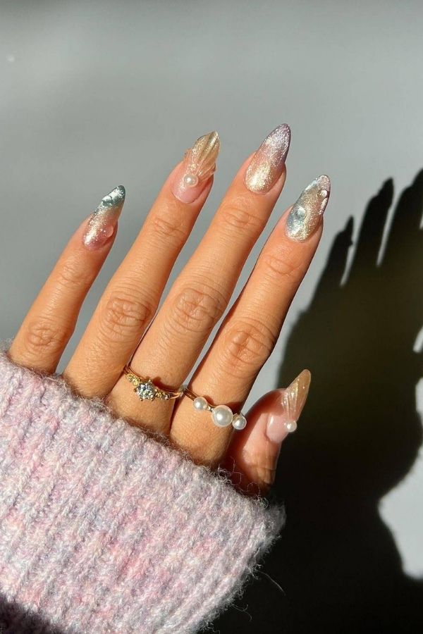 Mystical Velvet Mermaid Nails For July