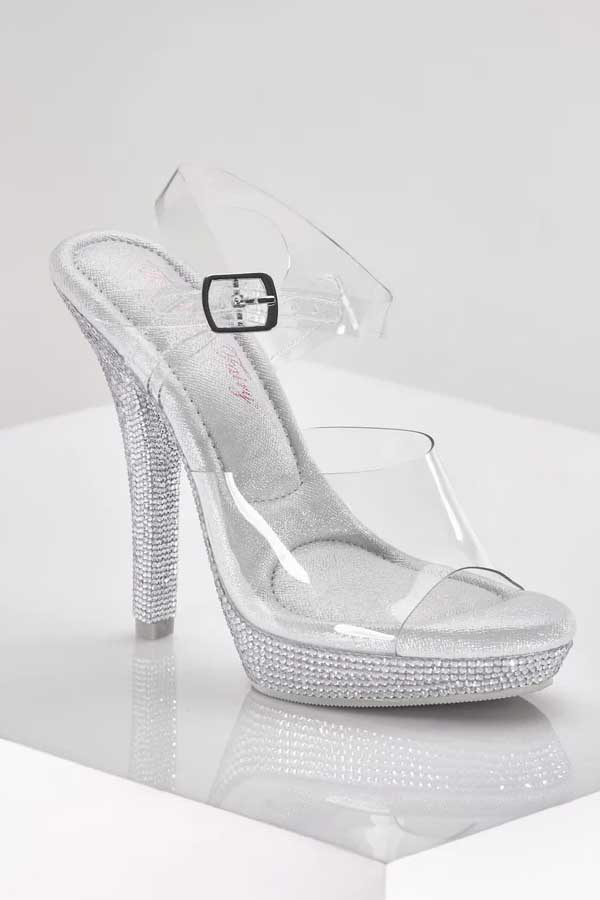 Rhea Clear Strap Sculpted Heels Rhea Clear Strap Sculpted Heels