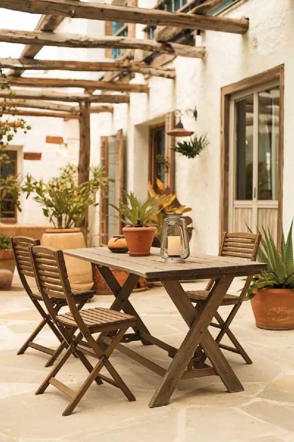 Rustic Table Gathering Space