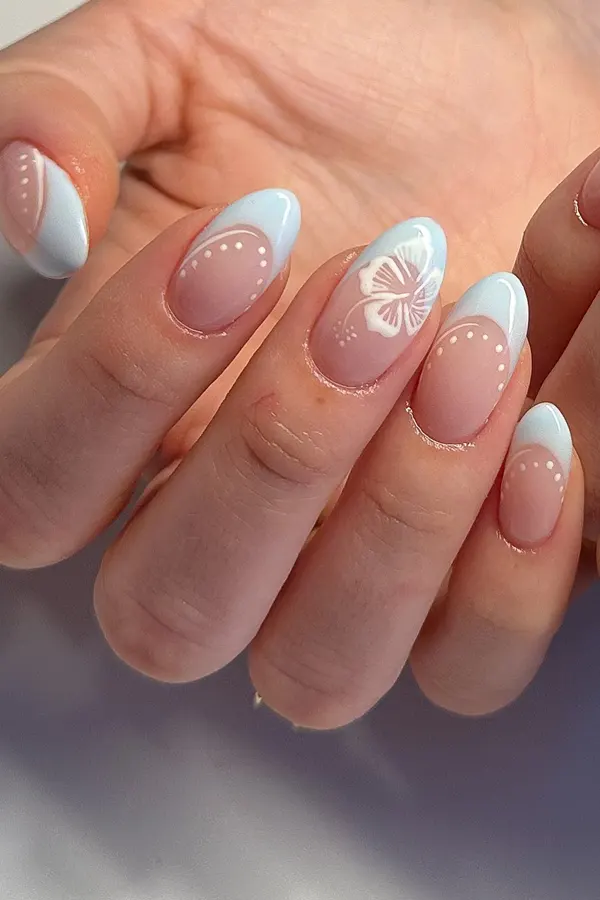 Sky Blue Floral Art and Tips