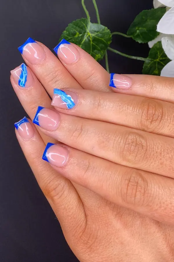 Small Aqua Blue Nails